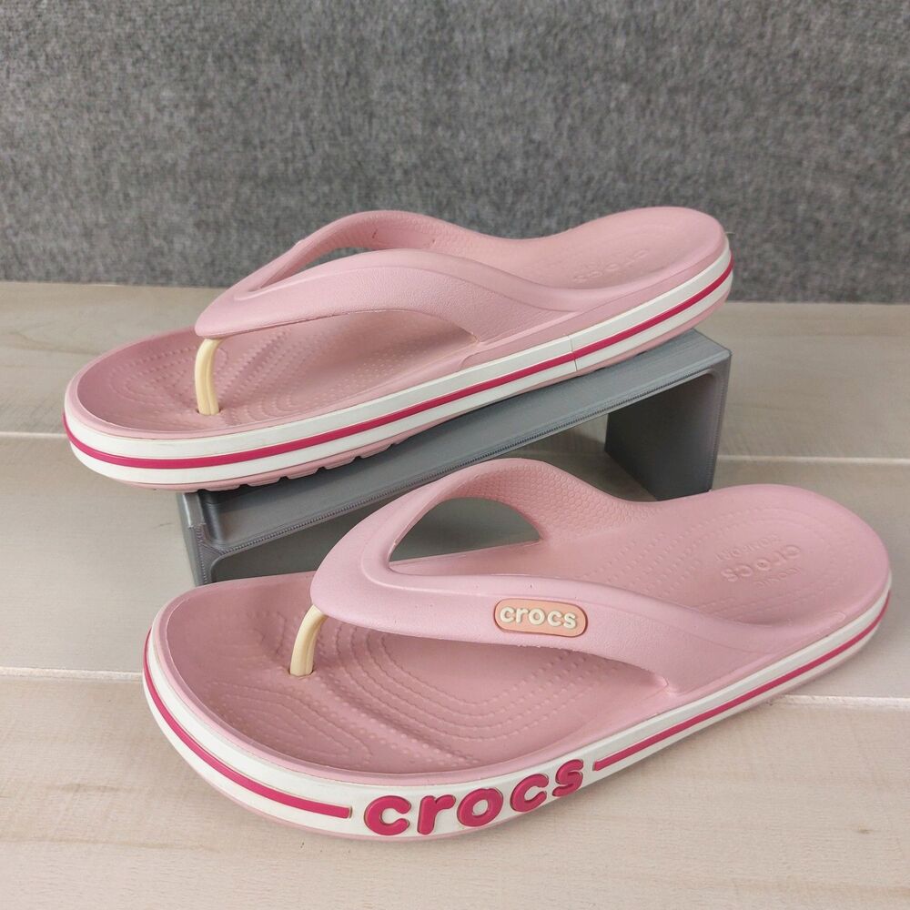 Crocs Bayaband Flip Flops Women's Size 6 Pink